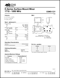datasheet for ESMD-C21TR by M/A-COM - manufacturer of RF