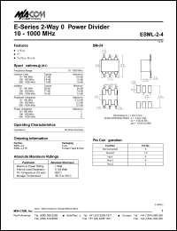 datasheet for ESML-2-4TR by M/A-COM - manufacturer of RF