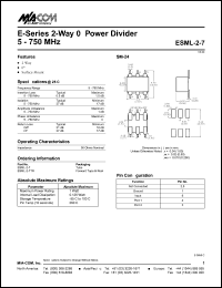 datasheet for ESML-2-7TR by M/A-COM - manufacturer of RF