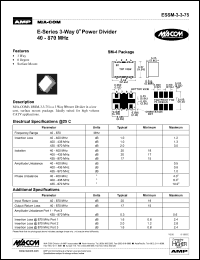 datasheet for ESSM-3-3-75 by M/A-COM - manufacturer of RF