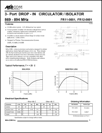 datasheet for FR11-0001 by M/A-COM - manufacturer of RF