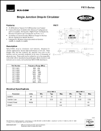 datasheet for FR11-0005 by M/A-COM - manufacturer of RF