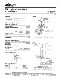 datasheet for HH-107BNC by M/A-COM - manufacturer of RF