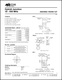 datasheet for HH-110 by M/A-COM - manufacturer of RF