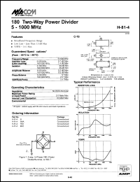 datasheet for H-81-4SMA by M/A-COM - manufacturer of RF