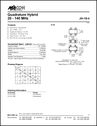 datasheet for JH-10-4BNC by M/A-COM - manufacturer of RF