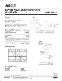 datasheet for JHS-115 by M/A-COM - manufacturer of RF