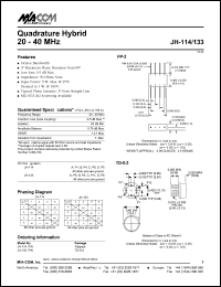 datasheet for JH-114 by M/A-COM - manufacturer of RF