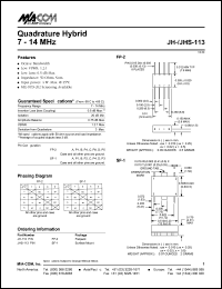 datasheet for JHS-113 by M/A-COM - manufacturer of RF