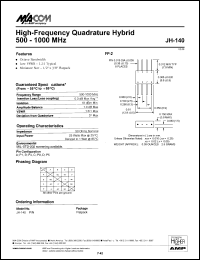 datasheet for JH-140 by M/A-COM - manufacturer of RF
