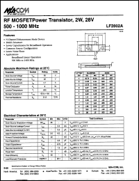 datasheet for LF2802A by M/A-COM - manufacturer of RF