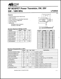 datasheet for LF2805A by M/A-COM - manufacturer of RF