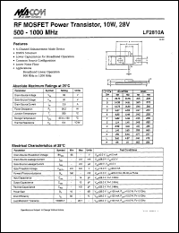 datasheet for LF2810A by M/A-COM - manufacturer of RF