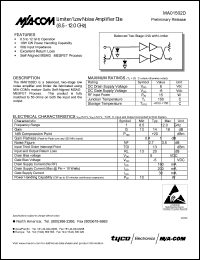 datasheet for MA01502D by M/A-COM - manufacturer of RF