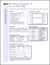 datasheet for MA02303GJ-SMB by M/A-COM - manufacturer of RF