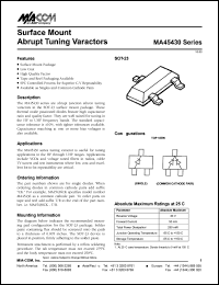 datasheet for MA45436 by M/A-COM - manufacturer of RF