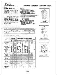 datasheet for CD4071BE by Texas Instruments