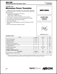 datasheet for MRF10005 by M/A-COM - manufacturer of RF