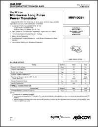 datasheet for MRF10031MB by M/A-COM - manufacturer of RF