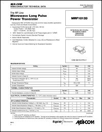 datasheet for MRF10120 by M/A-COM - manufacturer of RF