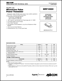 datasheet for MRF10502 by M/A-COM - manufacturer of RF