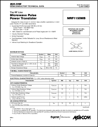 datasheet for MRF1150MB by M/A-COM - manufacturer of RF