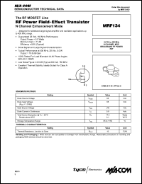datasheet for MRF134 by M/A-COM - manufacturer of RF