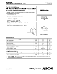 datasheet for MRF148A by M/A-COM - manufacturer of RF