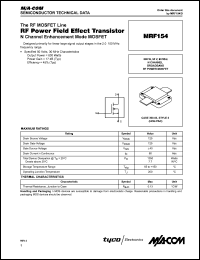 datasheet for MRF154 by M/A-COM - manufacturer of RF
