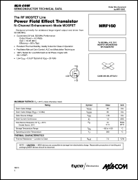 datasheet for MRF160 by M/A-COM - manufacturer of RF