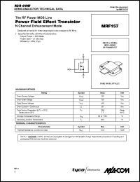 datasheet for MRF157 by M/A-COM - manufacturer of RF