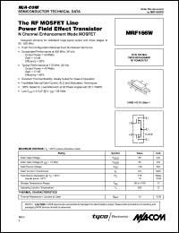 datasheet for MRF166W by M/A-COM - manufacturer of RF