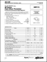 datasheet for MRF173 by M/A-COM - manufacturer of RF