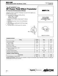 datasheet for MRF174 by M/A-COM - manufacturer of RF