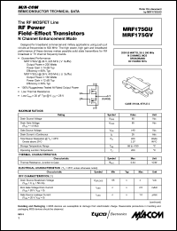 datasheet for MRF175GU by M/A-COM - manufacturer of RF