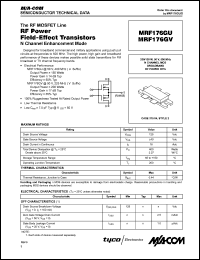 datasheet for MRF176GV by M/A-COM - manufacturer of RF