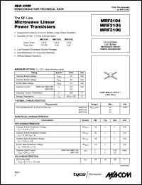 datasheet for MRF3104 by M/A-COM - manufacturer of RF