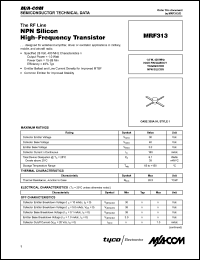 datasheet for MRF313 by M/A-COM - manufacturer of RF
