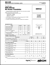 datasheet for MRF321 by M/A-COM - manufacturer of RF