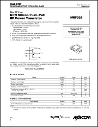 datasheet for MRF392 by M/A-COM - manufacturer of RF