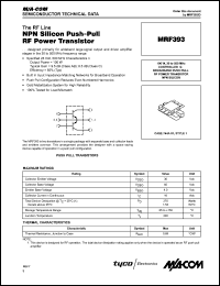 datasheet for MRF393 by M/A-COM - manufacturer of RF