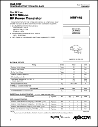 datasheet for MRF448 by M/A-COM - manufacturer of RF