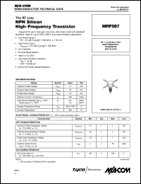 datasheet for MRF587 by M/A-COM - manufacturer of RF