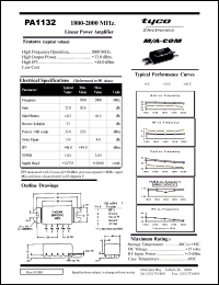 datasheet for PA1132 by M/A-COM - manufacturer of RF