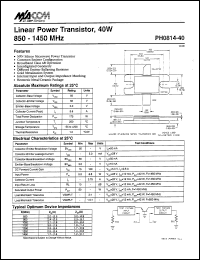 datasheet for PH0814-40 by M/A-COM - manufacturer of RF