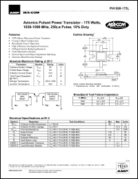 datasheet for PH1090-175L by M/A-COM - manufacturer of RF