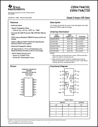 datasheet for CD54AC32F3A by Texas Instruments