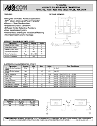 datasheet for PH1090-75L by M/A-COM - manufacturer of RF