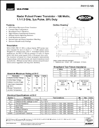 datasheet for PH1113-100 by M/A-COM - manufacturer of RF