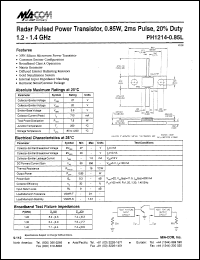 datasheet for PH1214-0.85L by M/A-COM - manufacturer of RF
